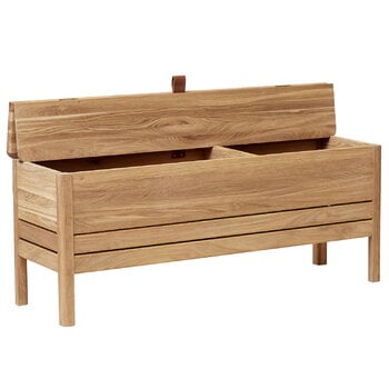 Benches, A Line storage bench, 111 cm, oak, Natural Benches, A Line storage bench, 111 cm, oak, Natural
