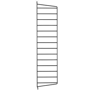 Shelving units, String side panels 75 x 20 cm, 2-pack, black, Black