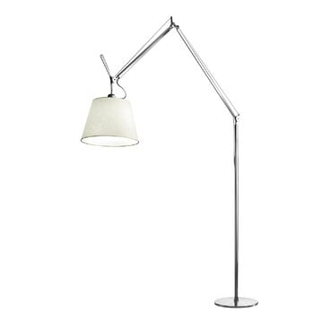 Floor lamps, Tolomeo Mega floor lamp 42 cm, aluminium - parchment, Silver Floor lamps, Tolomeo Mega floor lamp 42 cm, aluminium - parchment, Silver