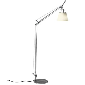 Floor lamps, Tolomeo Basculante Lettura floor lamp, parchment diffuser, Silver Floor lamps, Tolomeo Basculante Lettura floor lamp, parchment diffuser, Silver