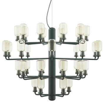 Pendant lamps, Amp chandelier, large, gold - green, Green Pendant lamps, Amp chandelier, large, gold - green, Green