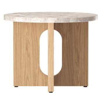 Side & end tables, Androgyne side table, 50 cm, oak - Kunis Breccia, Beige Side & end tables, Androgyne side table, 50 cm, oak - Kunis Breccia, Beige