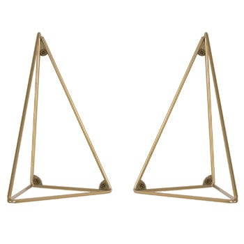 Wall shelves, Pythagoras brackets 2 pcs, brass, Gold