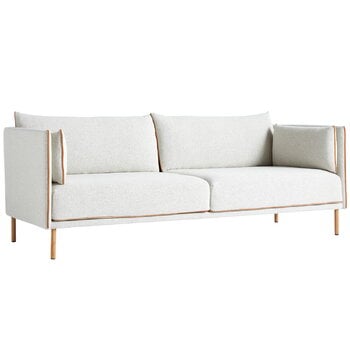 Sofas, Silhouette sofa 3-seater, Coda 100/Sense cognac - oiled oak, White Sofas, Silhouette sofa 3-seater, Coda 100/Sense cognac - oiled oak, White