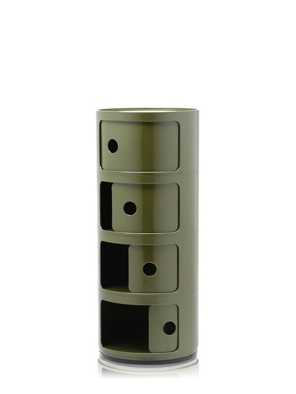Storage units, Componibili storage unit, 4 modules, green, Green Storage units, Componibili storage unit, 4 modules, green, Green