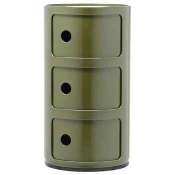Storage units, Componibili storage unit, 3 modules, green, Green Storage units, Componibili storage unit, 3 modules, green, Green