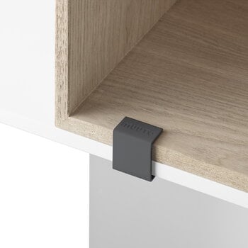 Shelving units, Stacked 2.0 clip, 5 pcs, grey, Gray