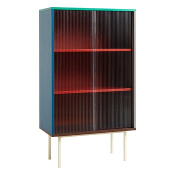 Cabinets, Colour Cabinet w/ glass doors, tall, multicolour, Multicolour Cabinets, Colour Cabinet w/ glass doors, tall, multicolour, Multicolour