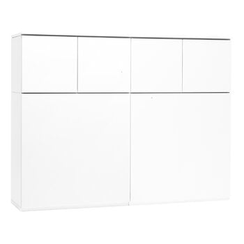 Sideboards & dressers, Fuuga cabinet, 128 cm, large and small doors, white, White Sideboards & dressers, Fuuga cabinet, 128 cm, large and small doors, white, White