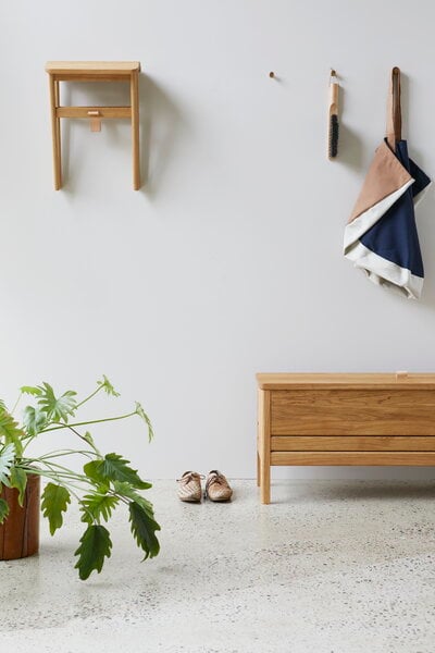 Benches, A Line storage bench, 111 cm, oak, Natural Benches, A Line storage bench, 111 cm, oak, Natural