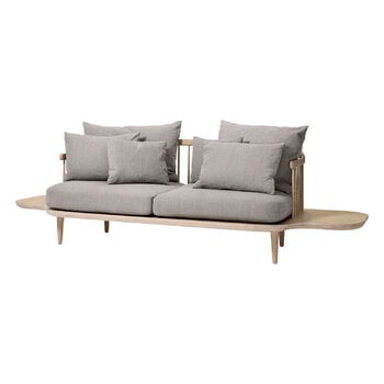 Sofas, Fly SC3 sofa with sidetables, white oiled oak - Hot Madison 094, Beige Sofas, Fly SC3 sofa with sidetables, white oiled oak - Hot Madison 094, Beige
