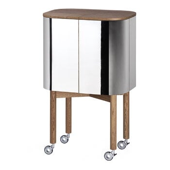 Kitchen carts & trolleys, Loud bar cabinet, smoked oak - aluminium, Brown Kitchen carts & trolleys, Loud bar cabinet, smoked oak - aluminium, Brown