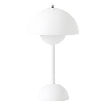 Lighting, Flowerpot VP9 portable table lamp, matt white, White Lighting, Flowerpot VP9 portable table lamp, matt white, White