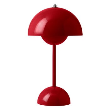 Lighting, Flowerpot VP9 portable table lamp, vermilion red, Red Lighting, Flowerpot VP9 portable table lamp, vermilion red, Red