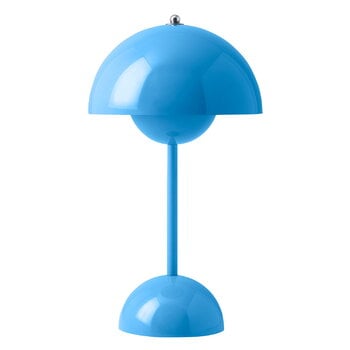Lighting, Flowerpot VP9 portable table lamp, swim blue, Light blue Lighting, Flowerpot VP9 portable table lamp, swim blue, Light blue