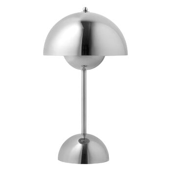 Lighting, Flowerpot VP9 portable table lamp, chrome plated, Silver Lighting, Flowerpot VP9 portable table lamp, chrome plated, Silver