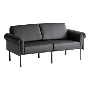 Sofas, Ateljee 2-seater sofa, black - black leather, Black Sofas, Ateljee 2-seater sofa, black - black leather, Black
